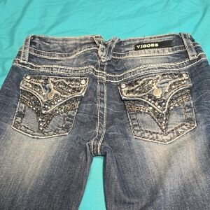 Vigoss Women's Denim Jeans with Sparkling Pocket Details